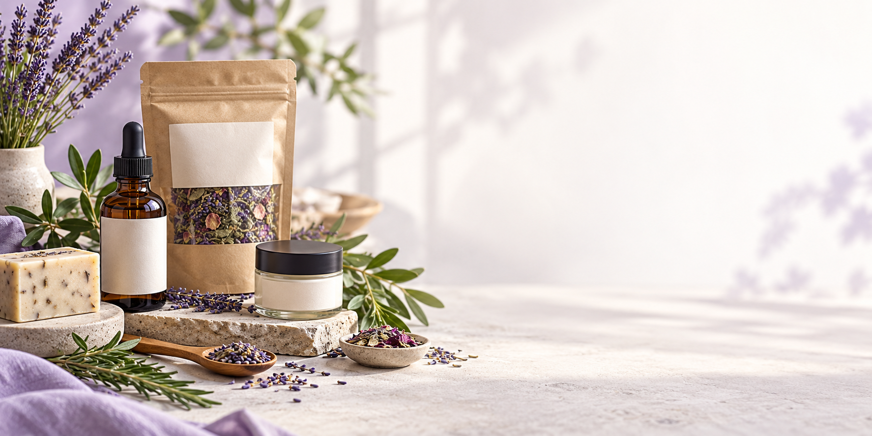مجموعه‌ای از محصولات منتخب سبک زندگی سالم و گیاهان معطر